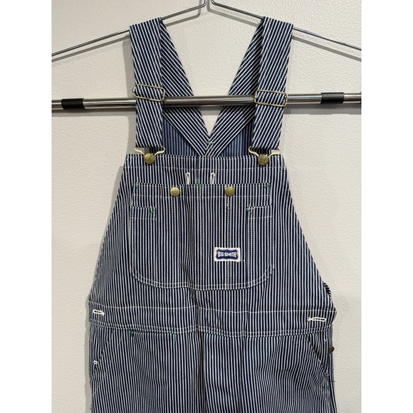 Big Smith Overalls 1960s Vintage Blue and White Stripe NWT 33x32 - Picture 2 of 14